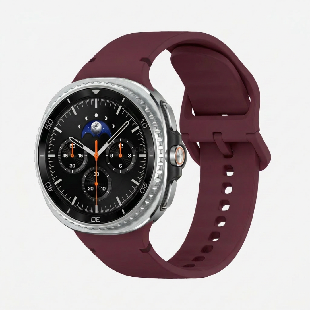 Samsung Watch Band - Galaxy Watch 8 (Classic Silicone) - Burgundy - Watch Band