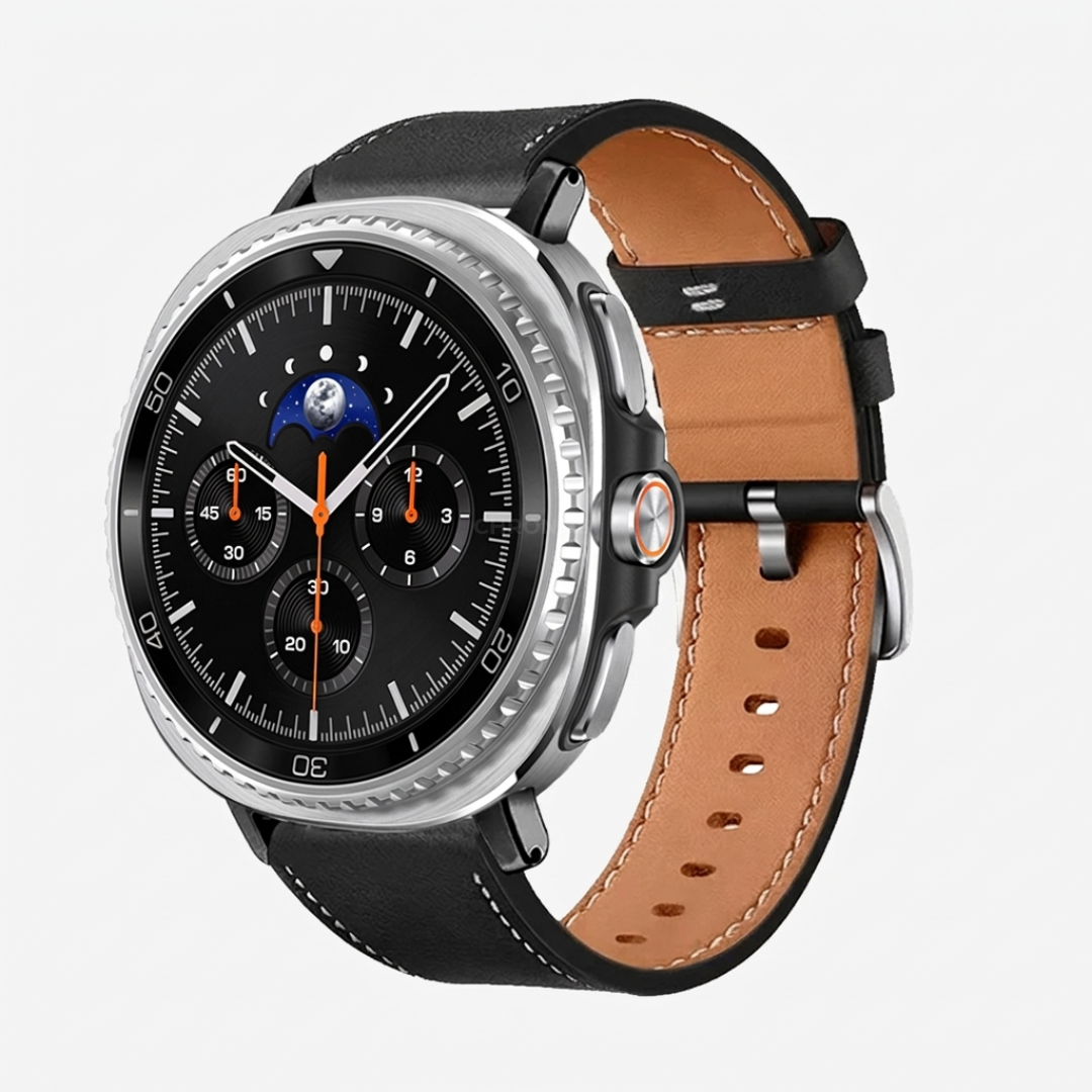 Samsung Watch Band - Galaxy Watch 8 (Genuine leather) - Black / Black - Watch Band