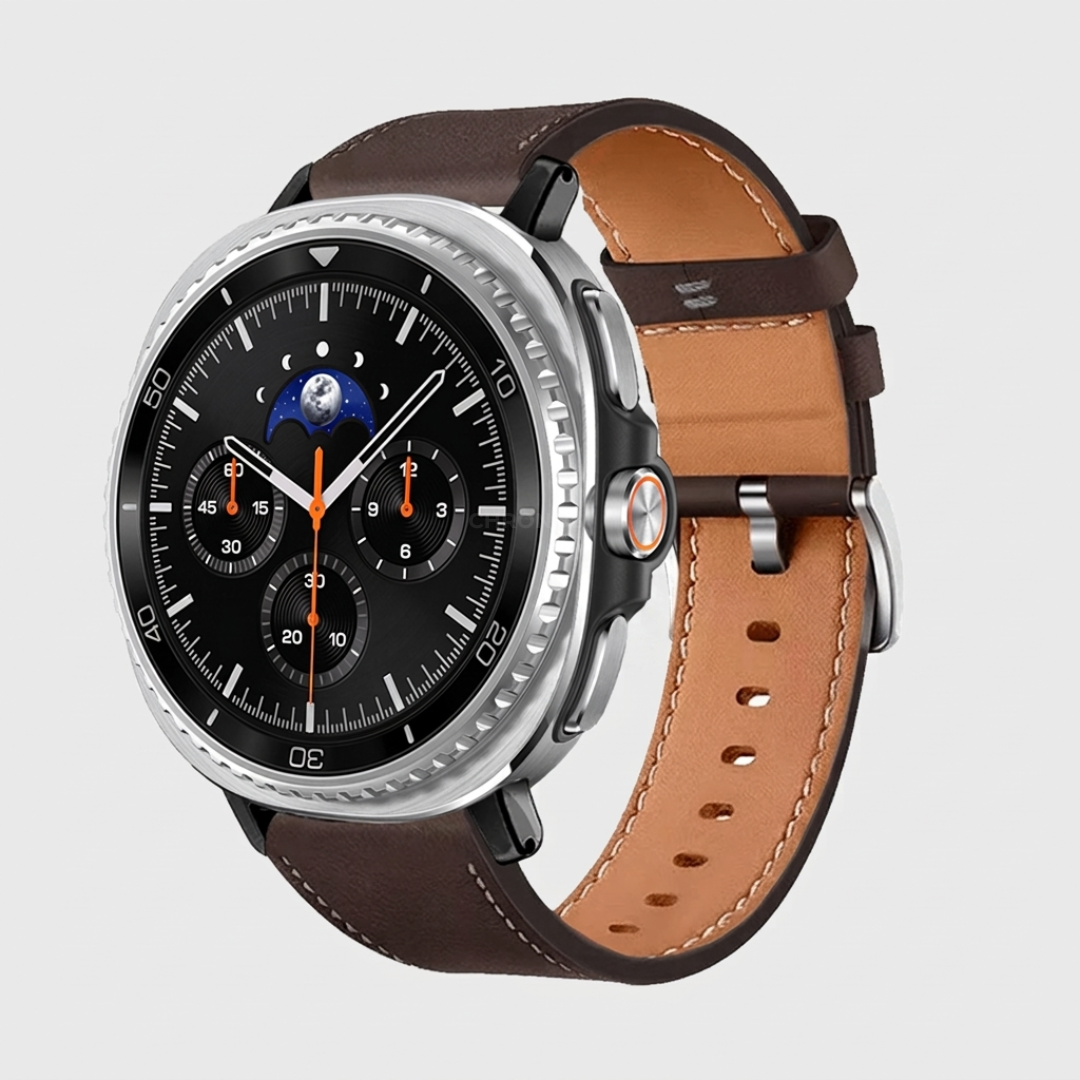 Samsung Watch Band - Galaxy Watch 8 (Genuine leather) - Coffee / Black - Watch Band