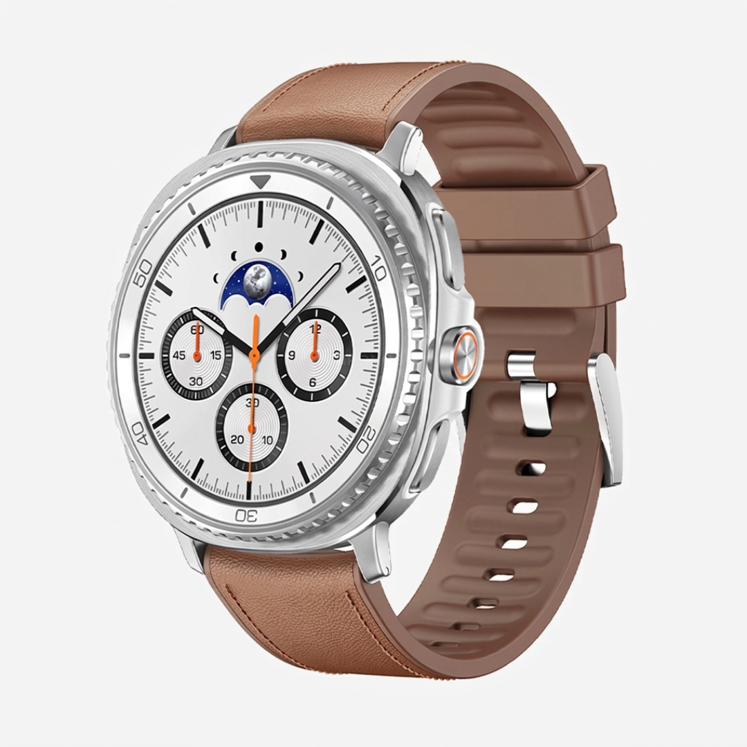 Samsung Watch Band - Galaxy Watch 8 (Sporty Leather) - Brown - Watch Band