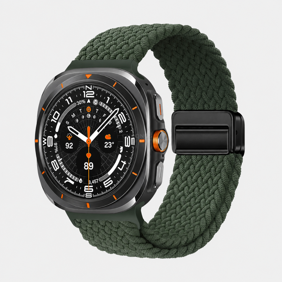 Samsung Watch Band - Ultra (Braided Nylon) - Green - Watch Band