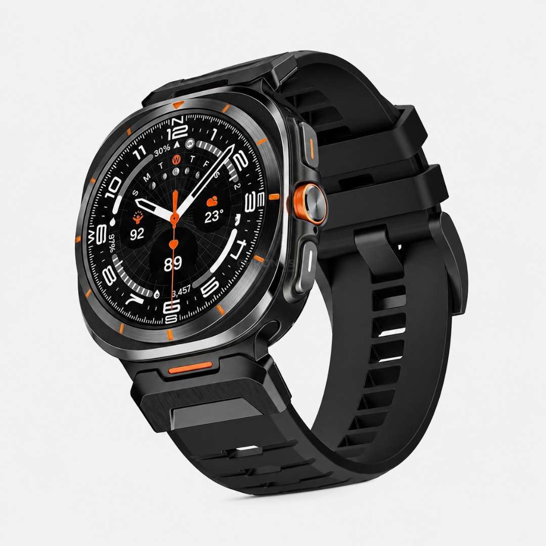 Samsung Watch Band - Ultra (Military Silicone) - Black / Black - Watch Band