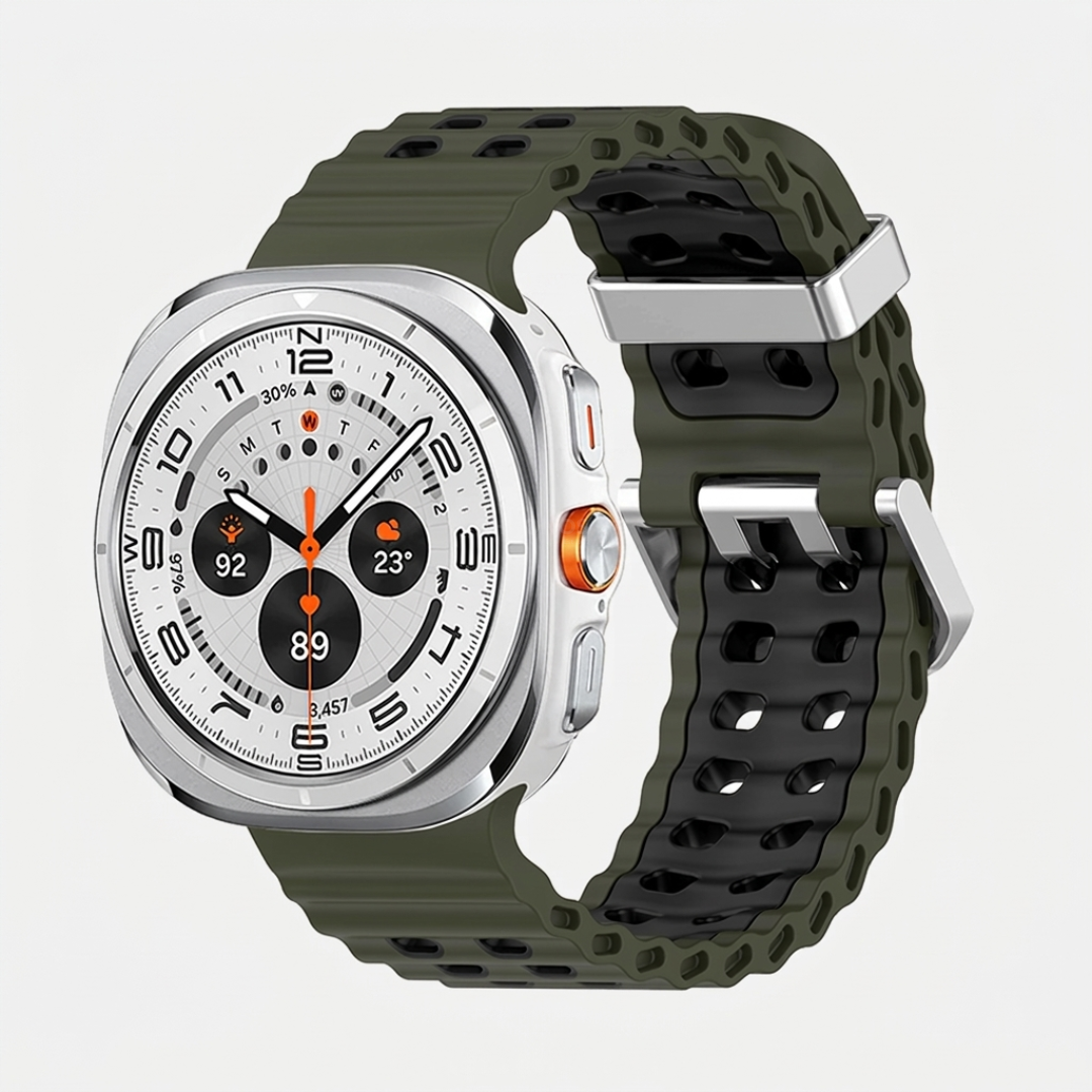 Samsung Watch Band - Ultra (Sport Marin) - Military Green / Black - Watch Band