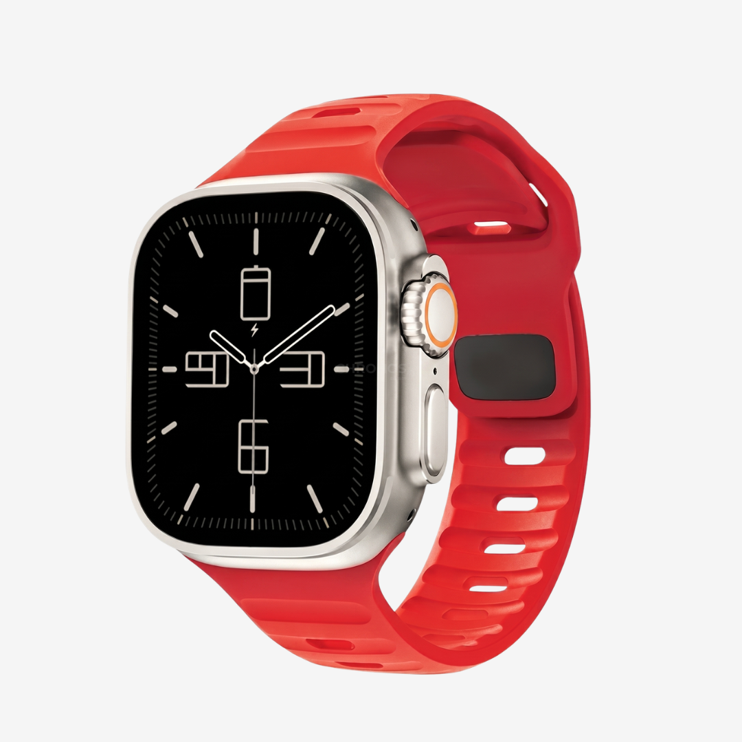 Sport Rugged Apple Watch Band - Red / 38mm 40mm 41mm - Watch Band