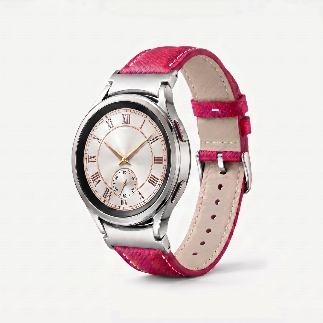 Le Chromatique - Bracelet Samsung 20Mm (Cuir Véritable Grainé) - Watch Band