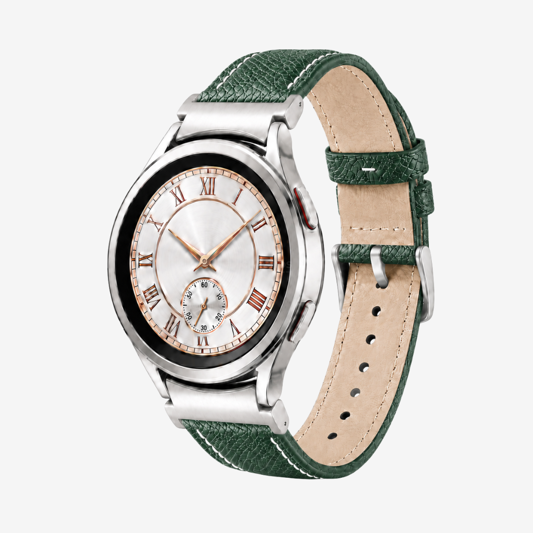 Le Chromatique - Bracelet Samsung 20Mm (Cuir Véritable Grainé) - Watch Band