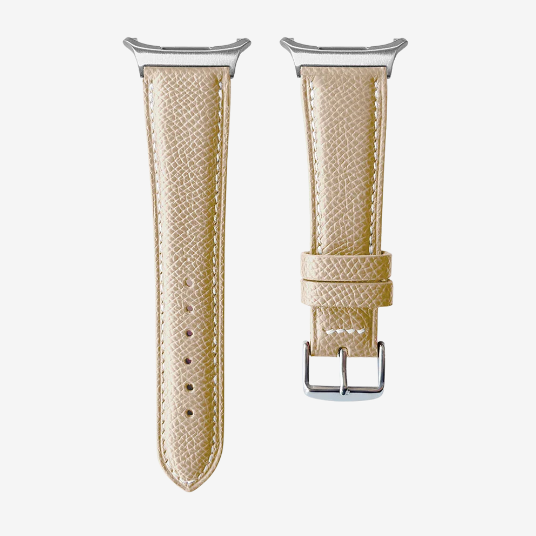 Le Chromatique - Bracelet Samsung Ultra (Cuir Véritable Grainé) - Sand / Money - Watch Band
