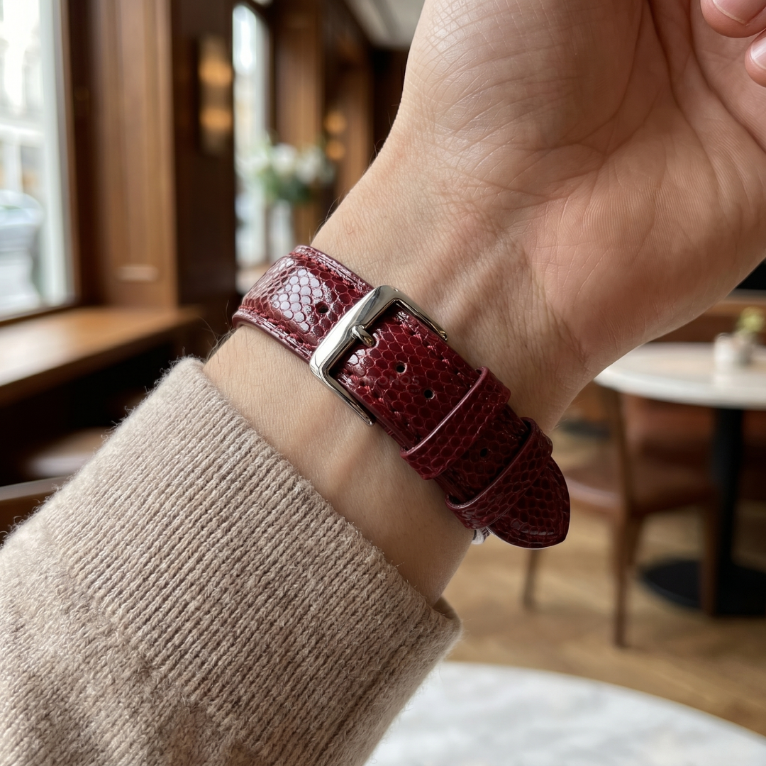 L’Exotique - Bracelet Samsung 20Mm (Cuir Véritable Lézard) - Watch Band
