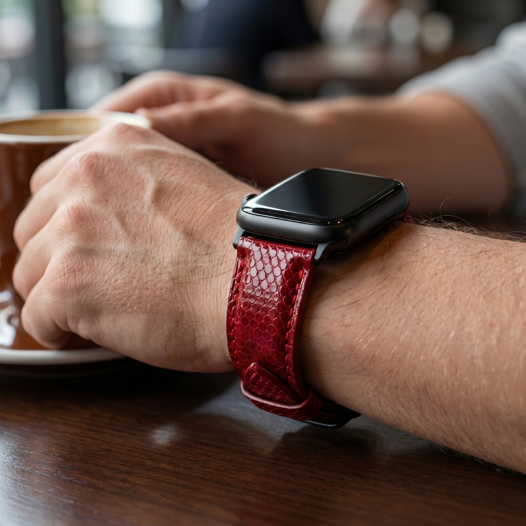L’Exotique - Bracelet Samsung Galaxy Watch 8 (Cuir Véritable Lézard) - Watch Band