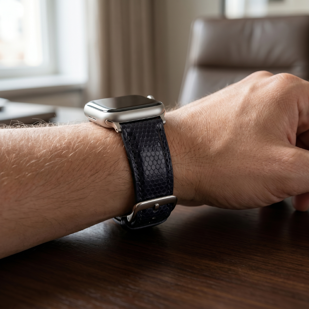 L’Exotique - Bracelet Samsung Galaxy Watch 8 (Cuir Véritable Lézard) - Watch Band