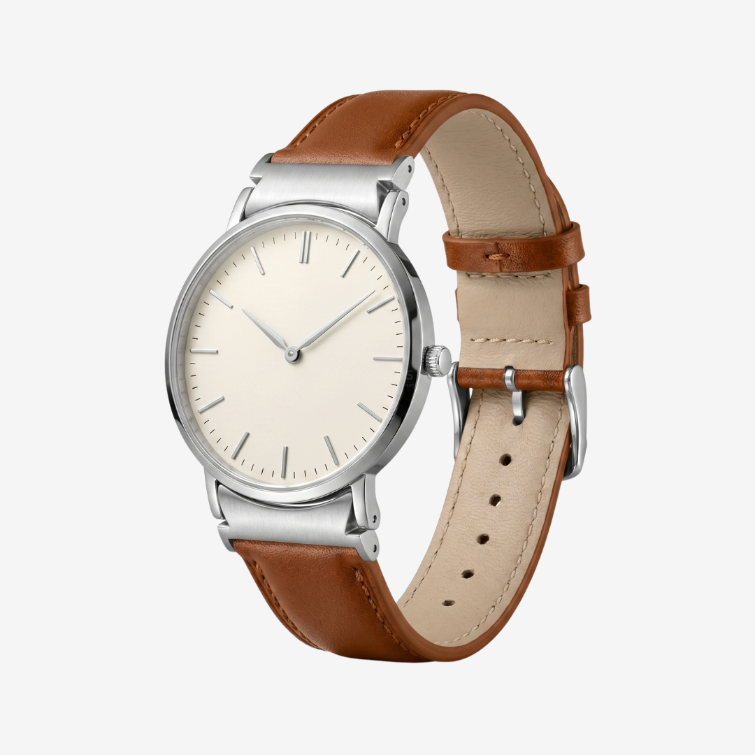 L’Intemporel - Bracelet Samsung 20Mm (Cuir Véritable Lisse) - Watch Band