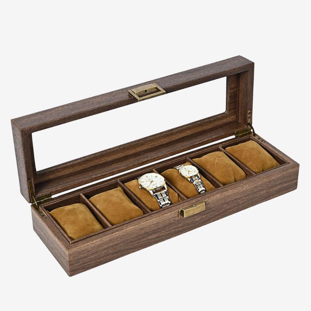 Watch Box – Majestic Oak 6 Slots - Watch Box