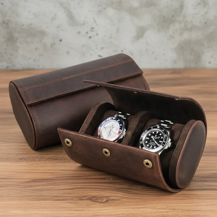 Watch Roll - Leather 2 Slots - Watch Roll