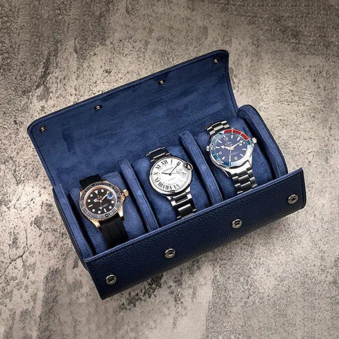 Watch Roll - Majestic Leather 3 Slots - Watch Roll
