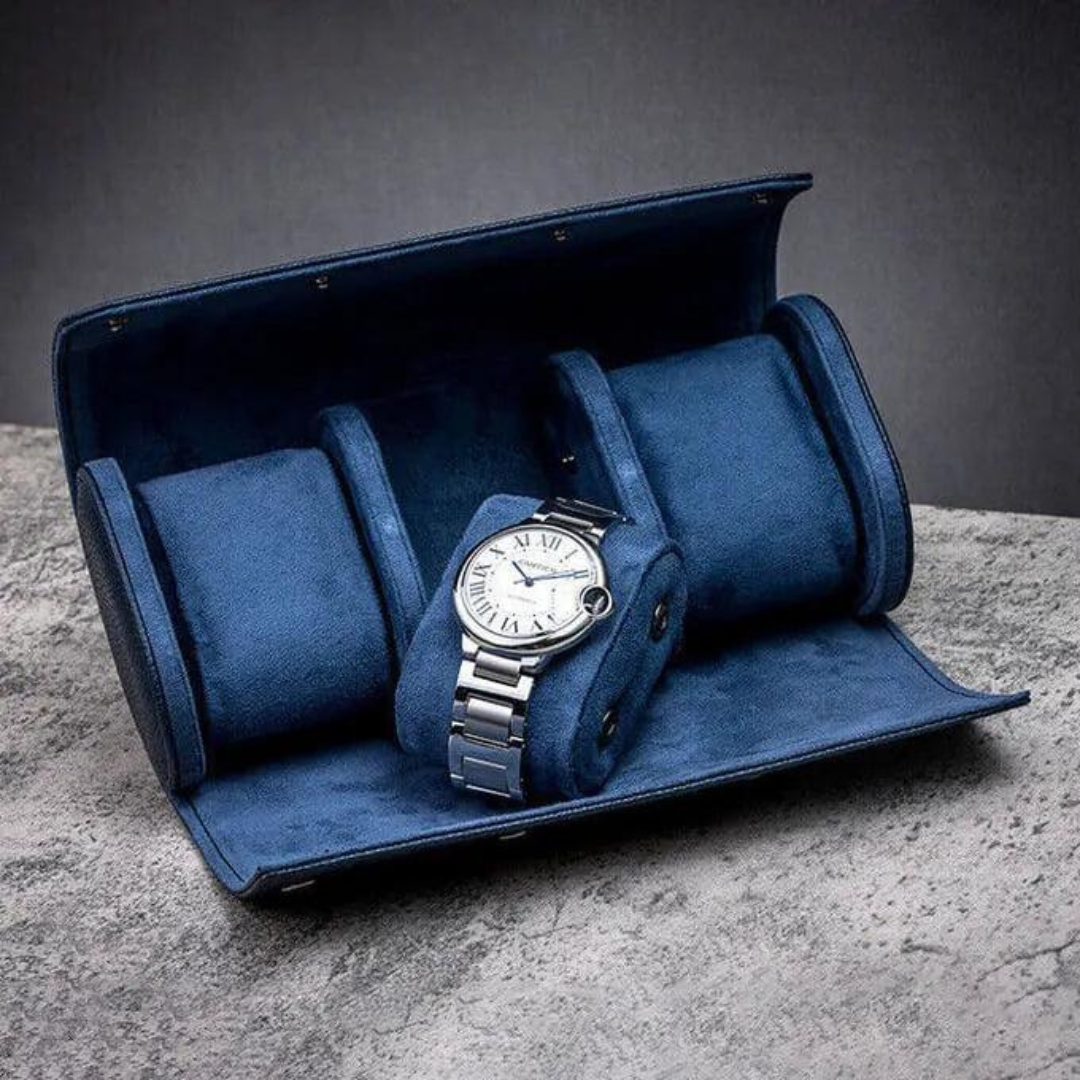 Watch Roll - Majestic Leather 3 Slots - Watch Roll