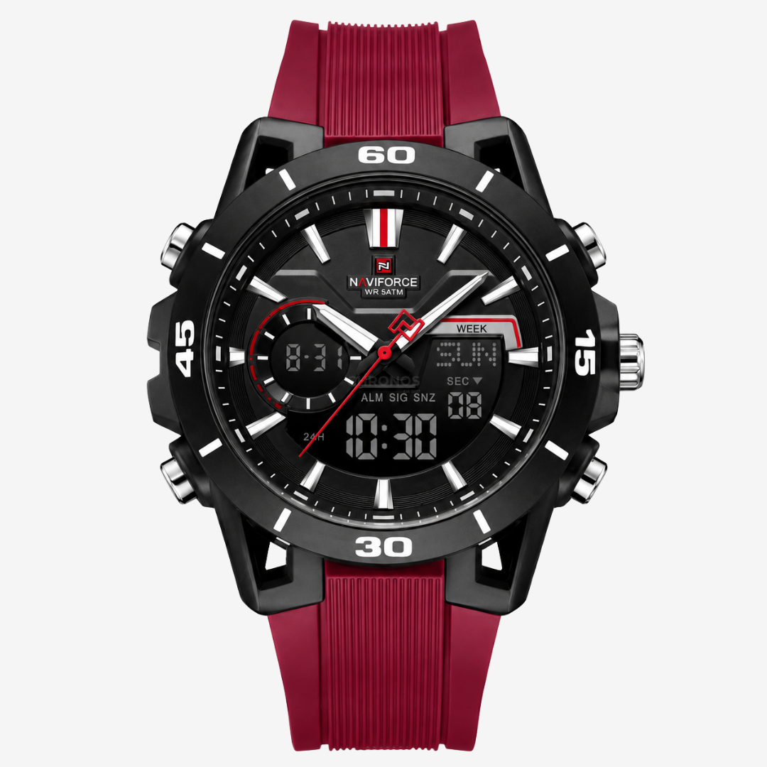 Watch – Salerno – 42mm - Black / Red Band - Watch