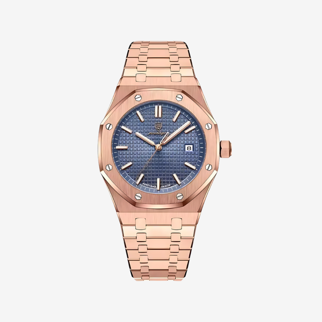 Watch – Sergio – 42mm - Rose Gold Blue - Watch