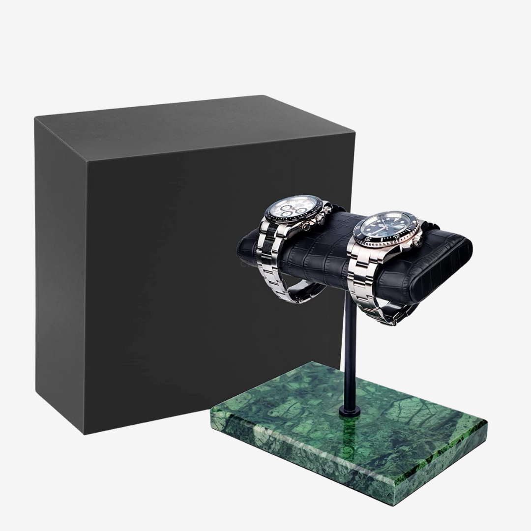 Watch Stand - Double Cushion Marble Green - WATCH STAND