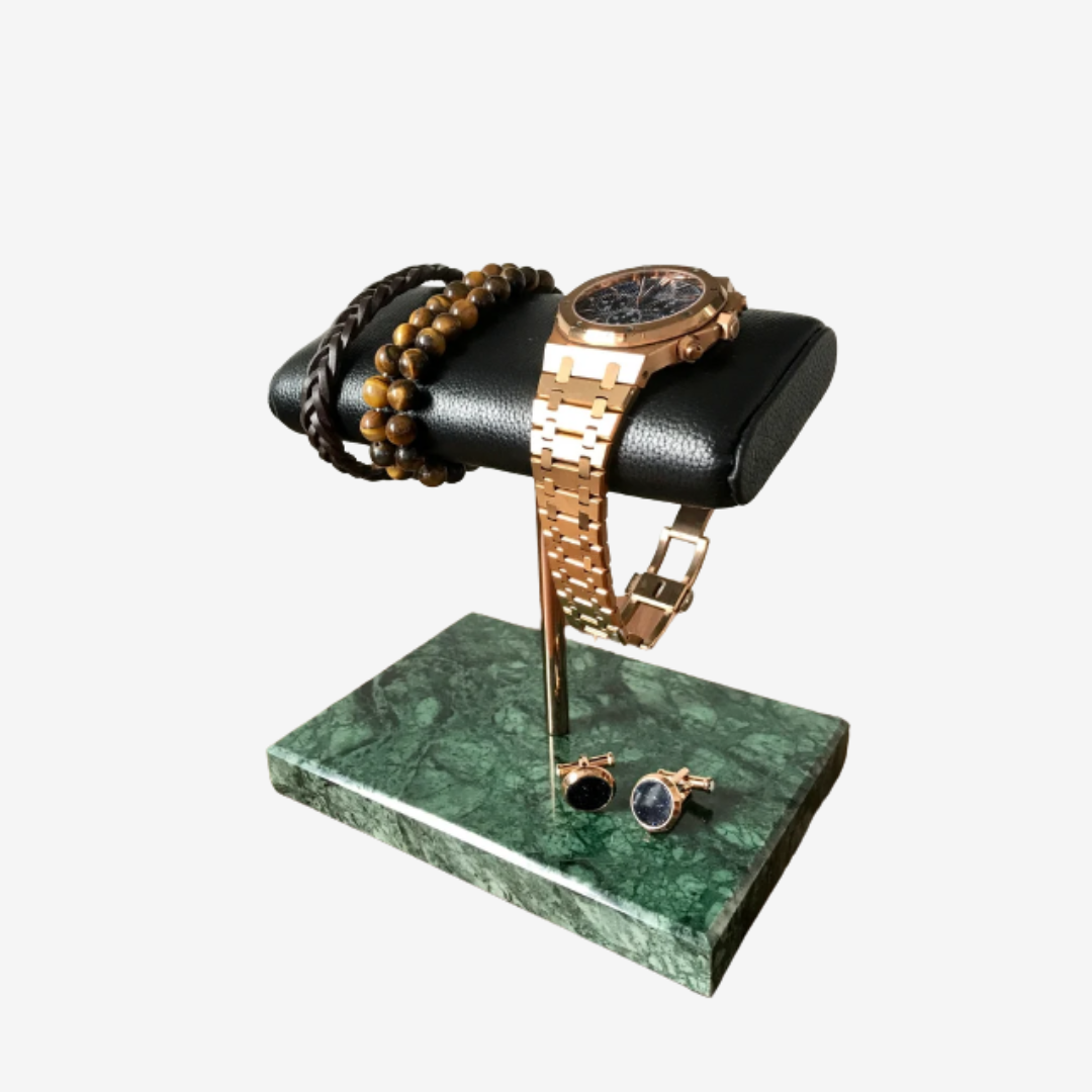 Watch Stand - Double Cushion Marble Green - WATCH STAND