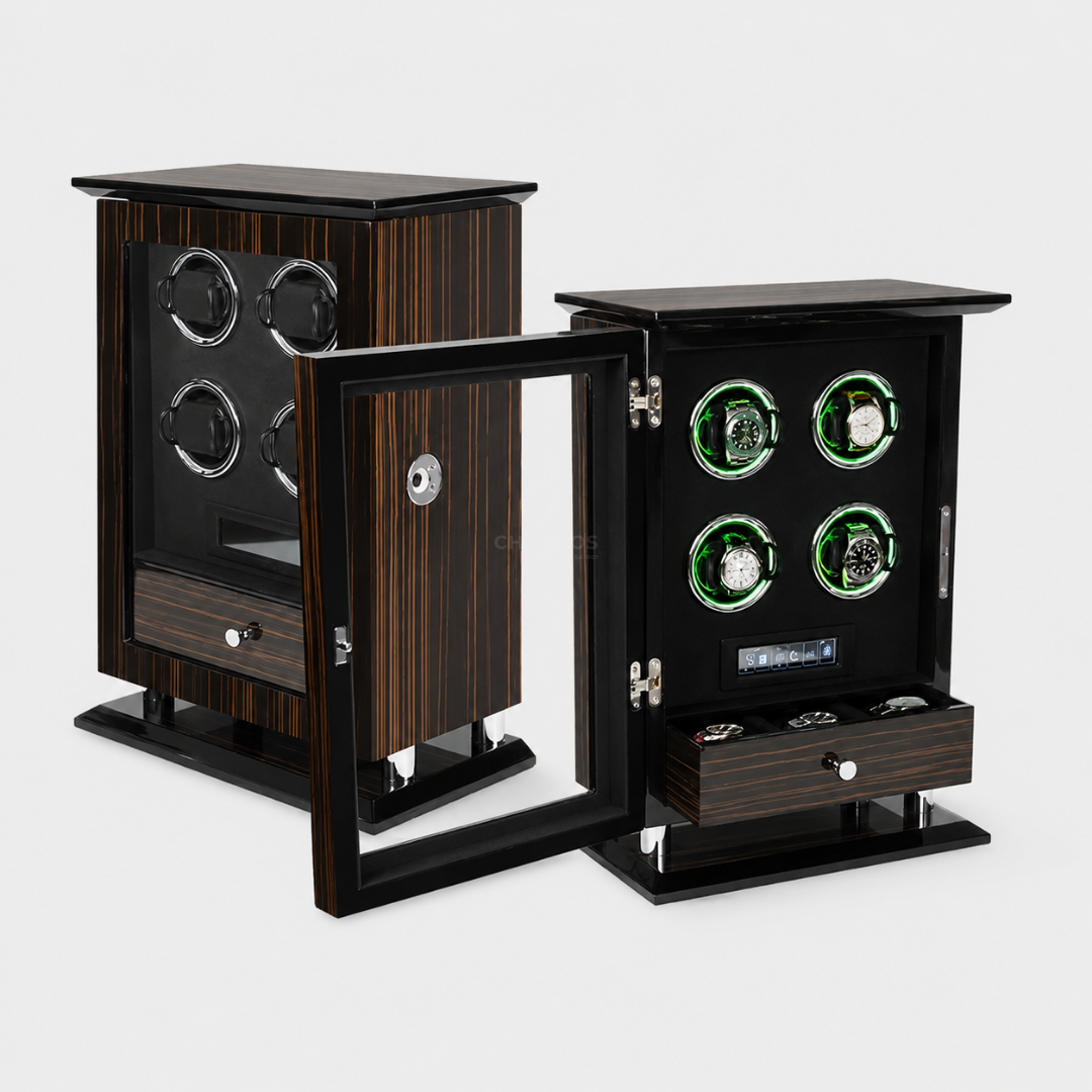 Watch Winder – Beaumont Wood - 4 Slots / US / CAN - Watch Winder Safe