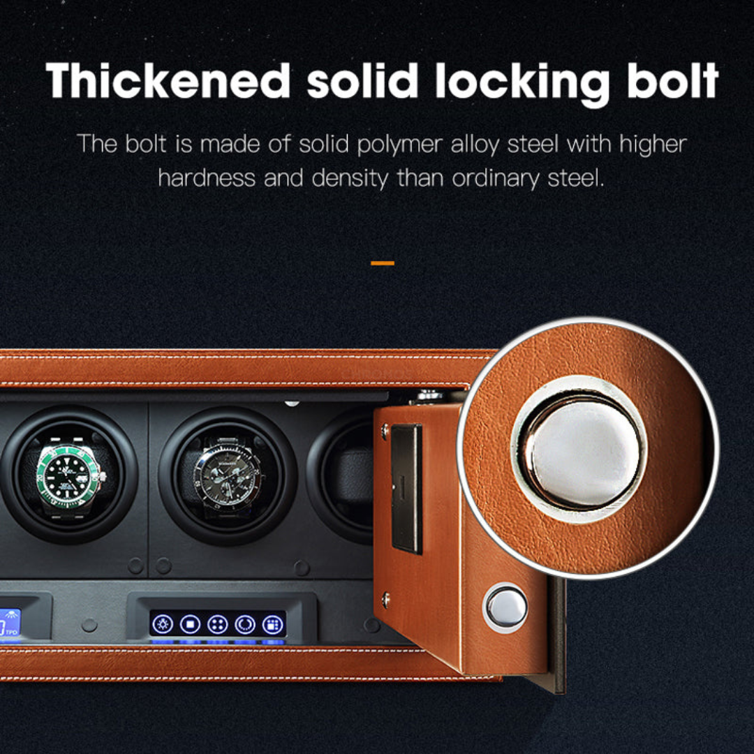 Watch Winder - Orange Time Guardian 4 Slots - Watch Winder